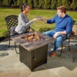 Riley Brown 28” Square Gas Fire Pit Table