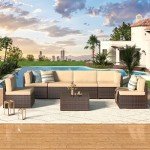 7-Piece Outdoor Rattan Patio Furniture Set