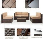 7-Piece Outdoor Rattan Patio Furniture Set