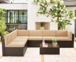 7-Piece Outdoor Rattan Patio Furniture Set
