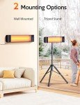 Infrared Electric Patio Heater with Remote Control