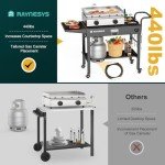 Folding Outdoor Grill Table with Wheels - Blackstone