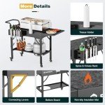 Folding Outdoor Grill Table with Wheels - Blackstone