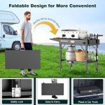 Folding Outdoor Grill Table with Wheels - Blackstone