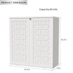 Waterproof 60 Gallon Outdoor Storage Cabinet