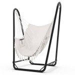 Heavy-Duty Hammock Chair with Stand for Indoors Outdoors