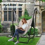 Heavy-Duty Hammock Chair with Stand for Indoors Outdoors