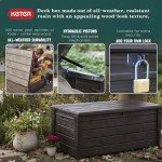 Large Waterproof Outdoor Storage Deck Box - 120 Gallons