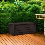 Large Waterproof Outdoor Storage Deck Box - 120 Gallons