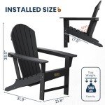 Adirondack Chair Set of 4 - Weather Resistant Grey
