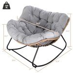 Virplik Outdoor Indoor Rocking Papasan Chair
