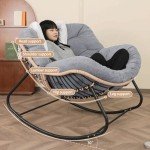 Virplik Outdoor Indoor Rocking Papasan Chair