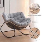 Virplik Outdoor Indoor Rocking Papasan Chair