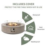 2-Piece Outdoor Propane Fire Pit Table Set