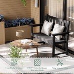 ACUEL 50'' Weatherproof Outdoor Memorial Bench