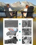 Foldable Gray Wood-Texture Adirondack Chair