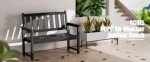 ACUEL 50'' Weatherproof Outdoor Memorial Bench