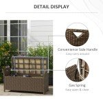 Outsunny 27 Gallon Wicker Patio Storage Bench
