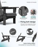 Foldable Gray Wood-Texture Adirondack Chair