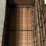Outsunny 27 Gallon Wicker Patio Storage Bench