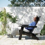 LUE BONA Folding Adirondack Chair Set of 2