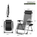 Magshion Zero Gravity Reclining Lounge Chair - Black