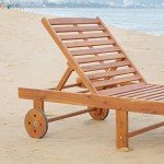 Outsunny Folding Chaise Lounge Chair with Wheels