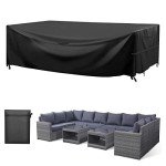 Waterproof Rectangular Patio Furniture Covers with Buckles