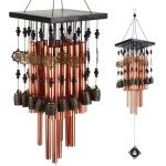 30" Bronze Memorial Wind Chimes for Outdoor Decor