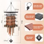 30" Bronze Memorial Wind Chimes for Outdoor Decor