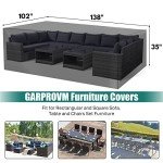 Waterproof Rectangular Patio Furniture Covers with Buckles