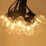 50FT Waterproof Outdoor String Lights with Dimmable Bulbs