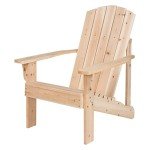 Mid-Century Modern Wooden Adirondack Patio Chair