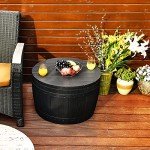YITAHOME 33 Gallon Round Outdoor Storage Box