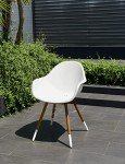 Brampton 9-Piece Outdoor Dining Set with White Chairs