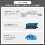 Peacock Blue 6-Piece Patio Furniture Fire Pit Set