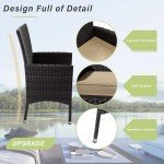 10-Piece Rattan Dining Set with Umbrella Cutout