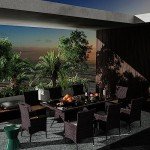 10-Piece Rattan Dining Set with Umbrella Cutout