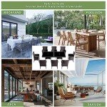 10-Piece Rattan Dining Set with Umbrella Cutout