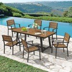 Cozyman 7-Piece Patio Table and Chairs Set