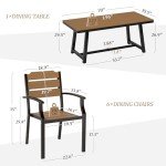 Cozyman 7-Piece Patio Table and Chairs Set