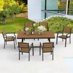 Cozyman 7-Piece Patio Table and Chairs Set
