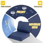 Navy Blue Outdoor Deep Seat Cushions - Set of 2