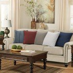 Set of 4 Waterproof Tan Stripe Throw Pillows