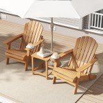 Oversized Wooden Outdoor Folding Adirondack Chair