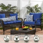 Azure Outdoor Rectangle Throw Pillow Set of 2