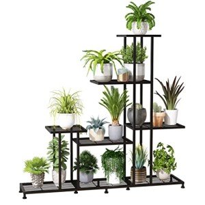 5-Tier Metal Plant Stand for Indoor/Outdoor Use