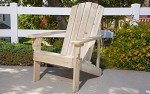 Mid-Century Modern Wooden Adirondack Patio Chair