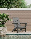 Slate Grey Modern Adirondack Outdoor Chair