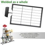 5-Tier Metal Plant Stand for Indoor/Outdoor Use